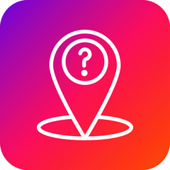 Location Question Vector Icon Design Illustration