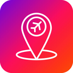 Airport location Vector Icon Design Illustration
