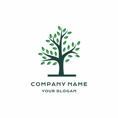 Tree logo design vector isolated, abstract tree logo design illustration