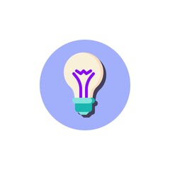 Light bulb flat icon