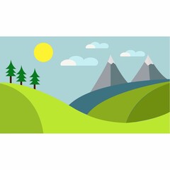 Obraz premium landscape with mountains