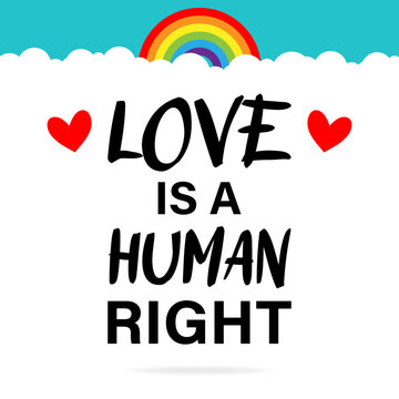 Love is a human right - Titl and illustrations - LGBT - LGBTQIA+