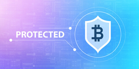 2d rendering bitcoin sign concept
