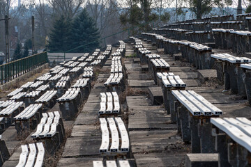 white stands at the stadium
