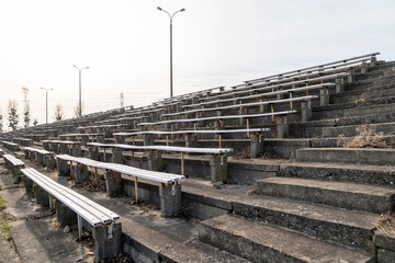 white stands at the stadium