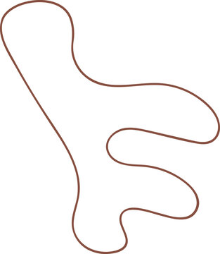 recommend clip art: Abstract Contour Shape Decorative Element