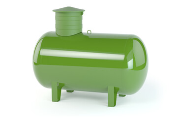 Underground gas tank isolated on white, 3D illustration