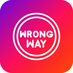 Wrong way Vector Icon Design Illustration