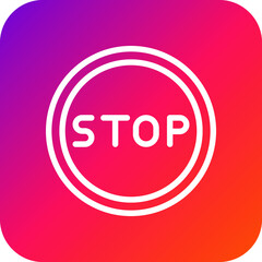 Stop Vector Icon Design Illustration