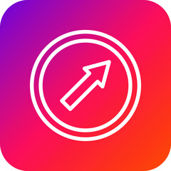 Upper right Vector Icon Design Illustration