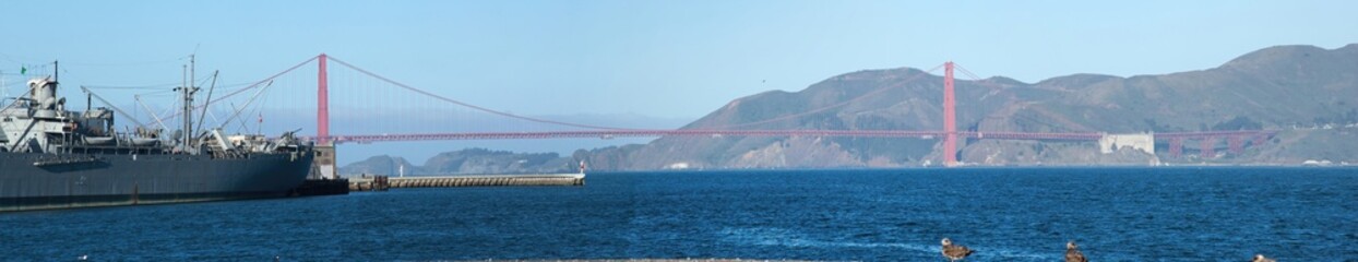 Panorama of Golden Gate Bridge