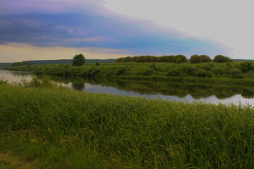 Fototapeta na wymiar view of the don river flowing in the lipetsk region in spring