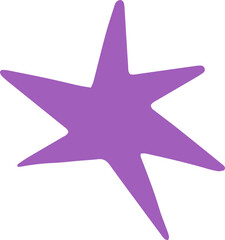 Obraz premium Abstract Purple Star Shape Decorative Element