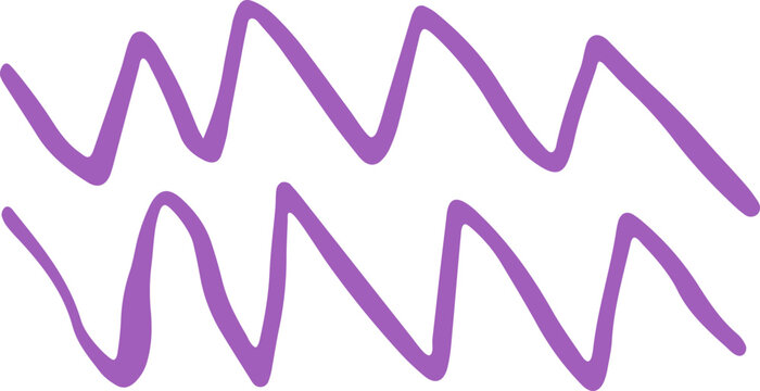 Modern Abstract Doodle Lines Shape Decorative Element