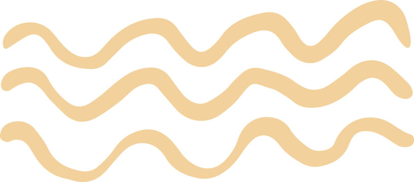 Modern Abstract Doodle Line Shapes Decorative Element