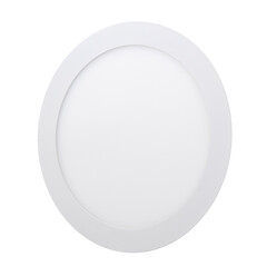 powerful round recessed LED lantern for mounting on the ceiling without a logo on a white isolated background