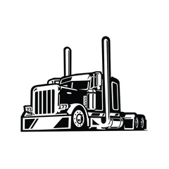 Big rig 18 wheeler vector. Semi truck vector isolated. Best for trucking and freight related industry