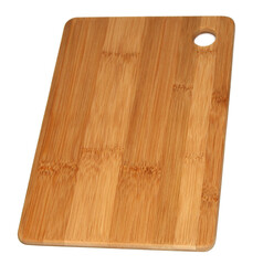 Cutting Board for Bread. Wooden. Through hole. On an isolated white background.