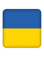 square button with Ukrainian flag