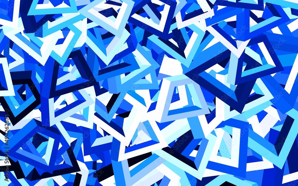 Poster light blue, green vector texture with abstract forms.