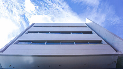 white building with background sky