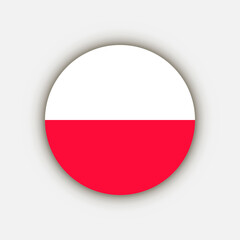 Country Poland. Poland flag. Vector illustration.