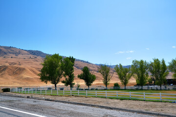 adventure, amazing, attraction, background, beautiful, beauty of nature, blue sky, countryside, creek, deforestation, dried grass, ecology, environmental, environmental protection, golden grass, high