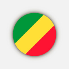 Fototapeta premium Country Republic of the Congo. Republic of the Congo flag. Vector illustration.