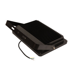 outdoor powerful black LED lamp without logo on a white isolated background