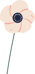 Tender Flower Cartoon Illustration
