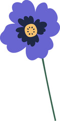 Wild Flower Cartoon Illustration