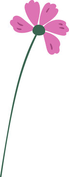 Fototapeta Abstract Meadow Flower Cartoon Illustration