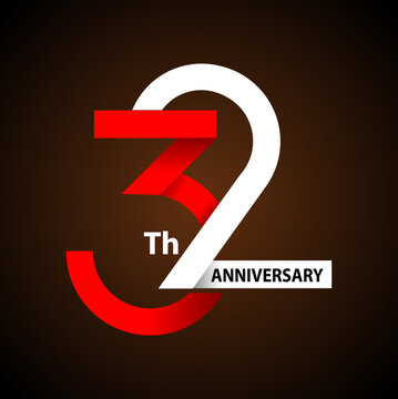 Vector abstract, modification 32 number for anniversary symbol