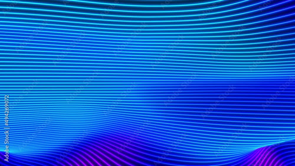Poster abstract colorful wavy background in bright neon blue and purple colors. modern colorful wallpaper. 
