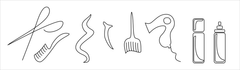 logo, icon, hairdresser, scissors, comb, barber, hairdryer, hair, barbershop, haircut, tools, hair, hairpin, salon, bottle, barbershop