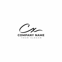 Cx Initial signature logo vector design