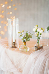 table setting.  Decorating tables. Wedding decor. Holiday dishes. Catering. dishes