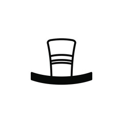 Hat, Accessory, Fashion Solid Line Icon Vector Illustration Logo Template. Suitable For Many Purposes.