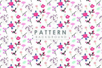 Colorful ditsy floral print background Floral Background Pattern Design Floral Pattern Design