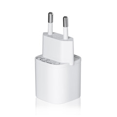 Network adapter 220V USB charging on a white background