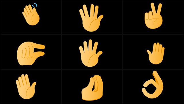 Animated Hand Emoji Video Overlay