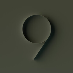 3D render luxury text, emboss effect