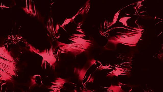 Red background. Motion. Bright spots with black shades shimmer and shine in abstraction.