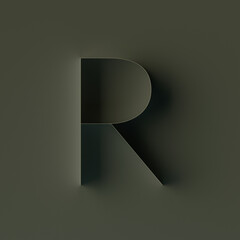 3D render luxury text, emboss effect
