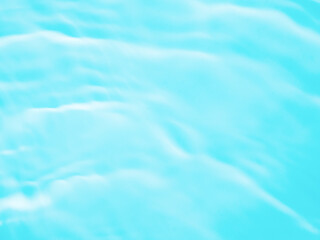 Ripple water texture on blue pool background. Shadow of water on sunlight. Mockup for product, spa or travel background. Marble blue water surface as wallpaper background
