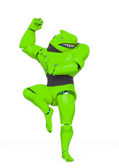Obraz premium cyber shark is ready to do some karate or mma move