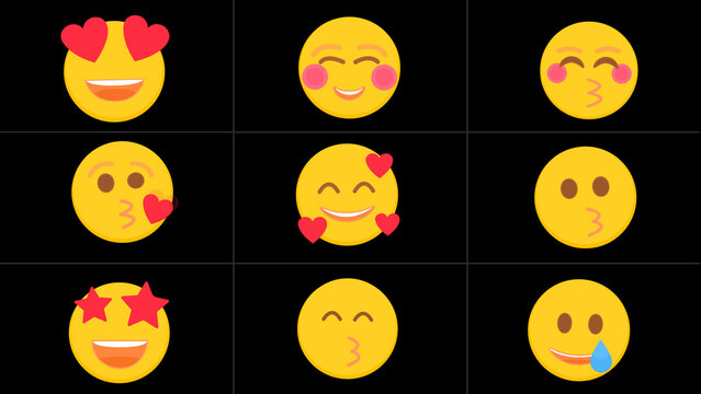 Animated Face Affection Emoji Video Overlay