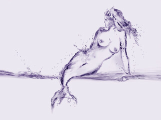 Fototapeta na wymiar Water Mermaid