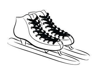 Sketch of the sports speed skating