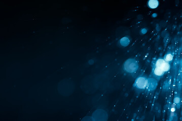 Abstract Blue bokeh defocus glitter blur background.